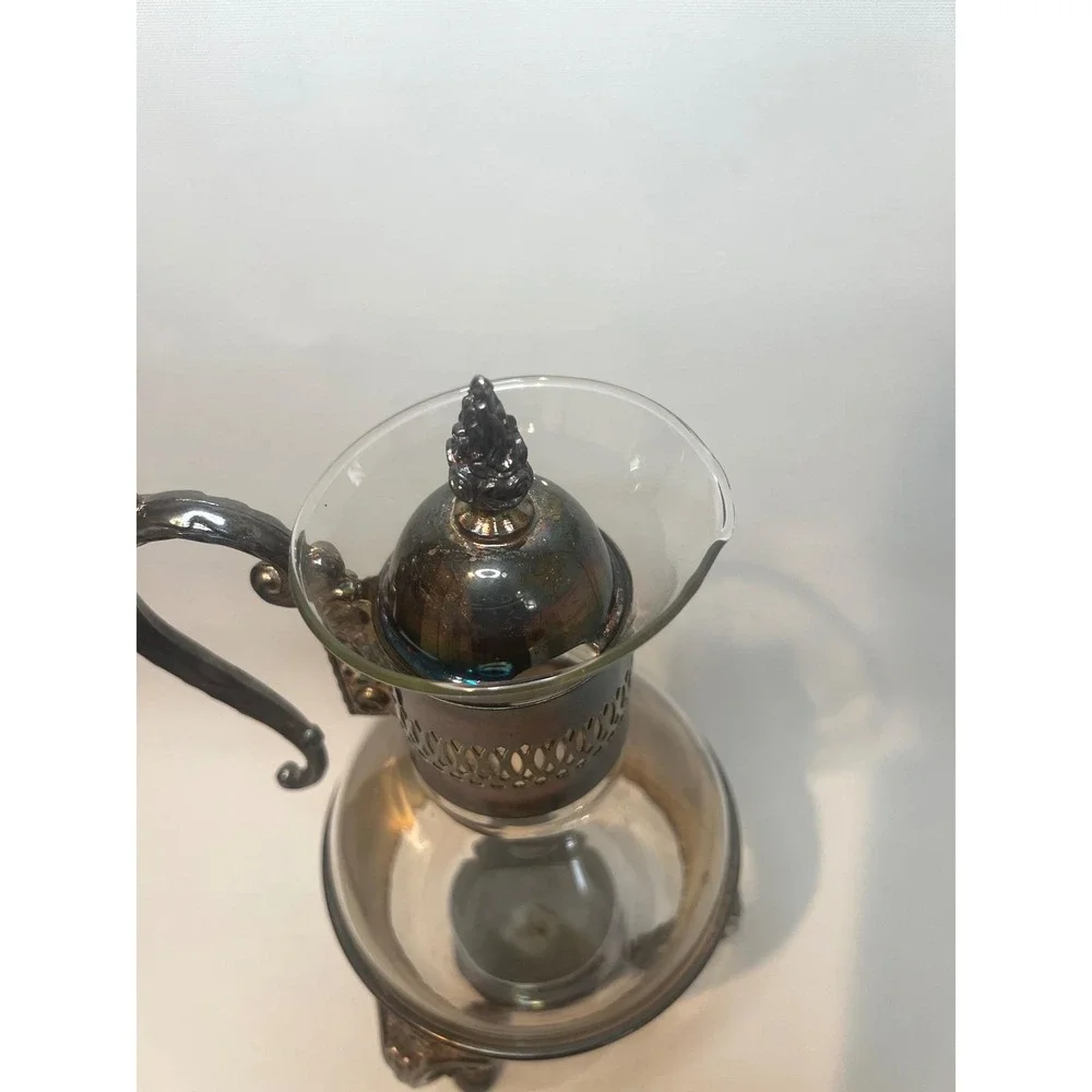 Vintage Leonard Silver Plate Carafe with Warmer Stand – 10 Cup w/ Original Box